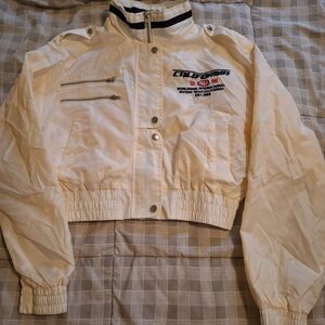 Forever 21 Cream Cropped Jacket